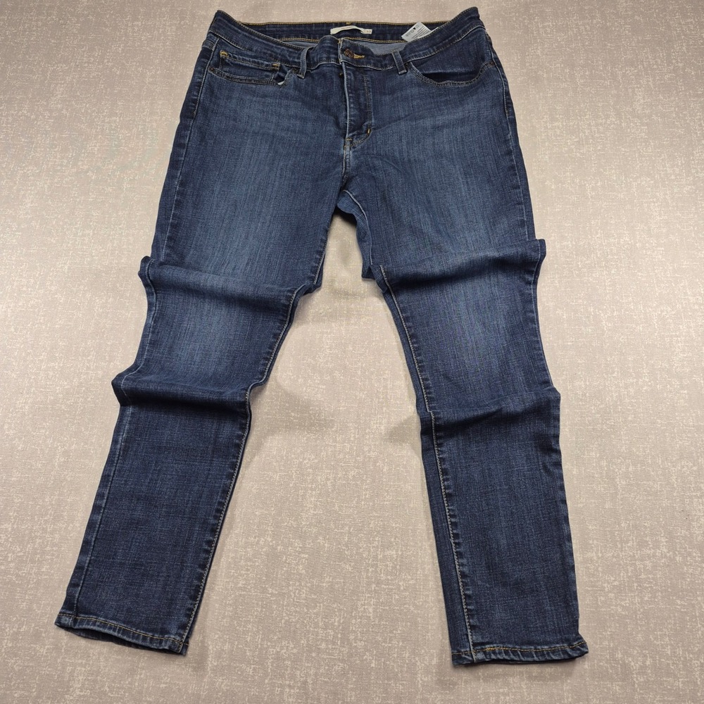 Levis 711 Skinny Jeans Womens 16W 33x30 Med Wash Mid Rise Stretch Denim Blue